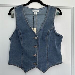 Rachel Zoe Jean Vest Size M NWT